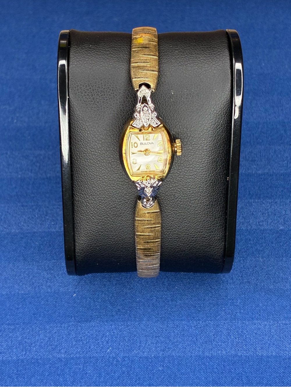 Bulova Women's Gold Tone Bracelet Watch with Silver Accents